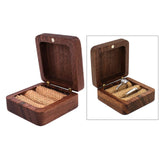 Rustic Walnut Wood Rings Bearer Box for Engagement Proposals