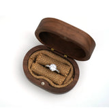Personalized Rustic Wood Ring Earring Storage Box Holder