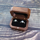 Rustic Wedding Ring Box Wooden Jewelry for Ceremony and Proposal