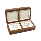 Rustic Wood Walnut Ring Box for Wedding Proposal