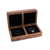 Rustic Wood Walnut Ring Box for Wedding Proposal