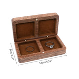 Rustic Wood Walnut Ring Box for Wedding Proposal