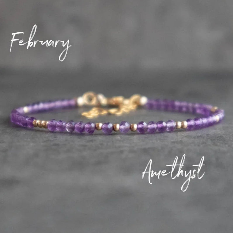 Rutiled Quartz Bracelet, Birthstone Jewelry for Gemini