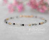 Rutiled Quartz Bracelet, Birthstone Jewelry for Gemini