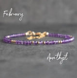 Rutiled Quartz Bracelet, Birthstone Jewelry for Gemini