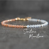 Rutiled Quartz Bracelet, Birthstone Jewelry for Gemini