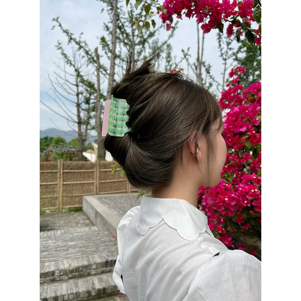 Ry Hair Accessories Lattice Hair Clip Acetate Multicolor Hairpin