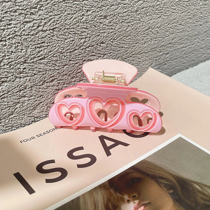 Sweet Heart Hairpin Acetic Acid Hair Clip for Women Y2K Accessories