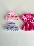 Sweet Heart Hairpin Acetic Acid Hair Clip for Women Y2K Accessories