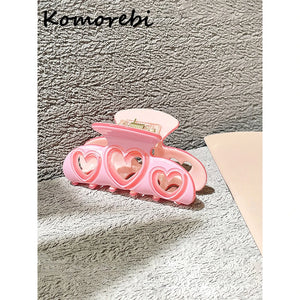 Sweet Heart Hairpin Acetic Acid Hair Clip for Women Y2K Accessories