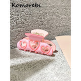 Sweet Heart Hairpin Acetic Acid Hair Clip for Women Y2K Accessories