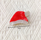 Red Green Christmas Hat Hair Claw Acetic Acid Jewelry Acrylic Hairpin