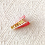 Red Green Christmas Hat Hair Claw Acetic Acid Jewelry Acrylic Hairpin