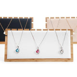 Bamboo Pendant Necklace Display Stand Holder Jewelry Organizer