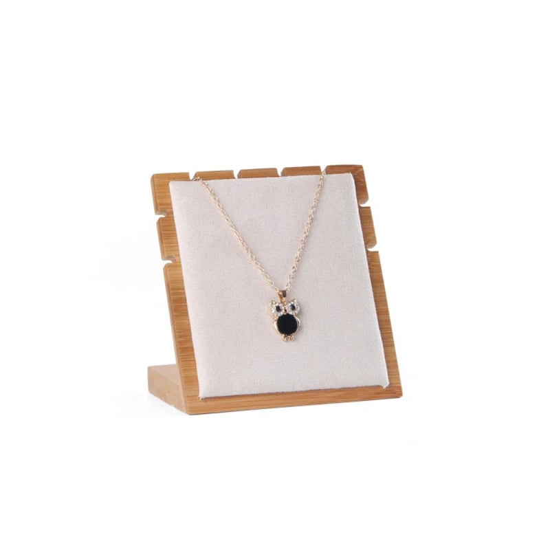 Bamboo Pendant Necklace Display Stand Holder Jewelry Organizer