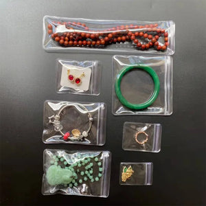 S/M/L Self Sealing Jewelry Bag Thick Necklace Bracelet Ziplock Pouch