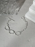 S'SETEEL Geometric Texture 925 Silver Bracelet