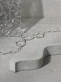 S'SETEEL Geometric Texture 925 Silver Bracelet