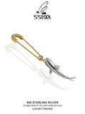 Sterling Silver Shark Earring 925