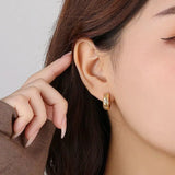 925 Moon Huggie Hoop Small Silver Earrings For Women