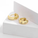 925 Moon Huggie Hoop Small Silver Earrings For Women