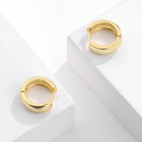 925 Moon Huggie Hoop Small Silver Earrings For Women