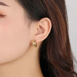 925 Moon Huggie Hoop Small Silver Earrings For Women