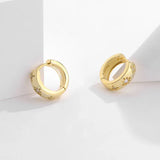 925 Moon Huggie Hoop Small Silver Earrings For Women