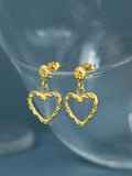 925 Sterling Silver Love Heart Stud Earrings for Women Gift