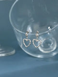 925 Sterling Silver Love Heart Stud Earrings for Women Gift