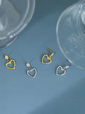 925 Sterling Silver Love Heart Stud Earrings for Women Gift