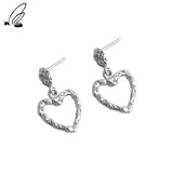 925 Sterling Silver Love Heart Stud Earrings for Women Gift