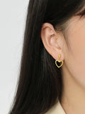 925 Sterling Silver Love Heart Stud Earrings for Women Gift