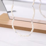 925 Silver Baroque Pearl Choker Necklace Party Jewelry