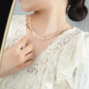 925 Silver Baroque Pearl Choker Necklace Party Jewelry