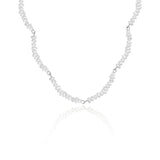 925 Silver Baroque Pearl Choker Necklace Party Jewelry