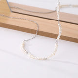 925 Silver Baroque Pearl Choker Necklace Party Jewelry