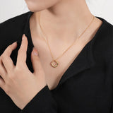 925 Silver Geometric Pendant Necklace Minimalist Jewelry