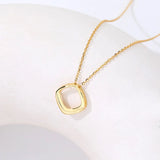 925 Silver Geometric Pendant Necklace Minimalist Jewelry