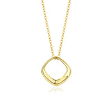 925 Silver Geometric Pendant Necklace Minimalist Jewelry