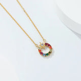925 Silver Star Necklace with Zircon Pendant for Girlfriend