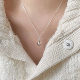 925 Silver Water Drop Pendant Necklace Vintage Gothic Party Jewelry
