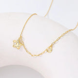 S'STEEL 925 Silver Zircon Moon Star Pendant Necklaces For Women