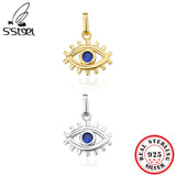 S'STEEL 925 Sterling Silver Evil Eye Single Pendant Zircon Eye Pendants