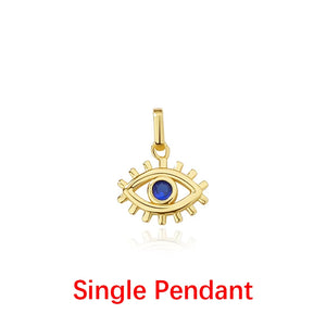 S'STEEL 925 Sterling Silver Evil Eye Single Pendant Zircon Eye Pendants