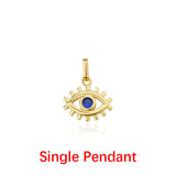 S'STEEL 925 Sterling Silver Evil Eye Single Pendant Zircon Eye Pendants