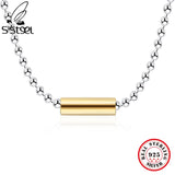 925 Silver Bead Chain Choker Necklace Trending Jewelry
