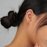 925 Sterling Silver Bead Hoop Earrings For Women Hypoallergenic Jewelry
