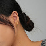 925 Sterling Silver Bead Hoop Earrings For Women Hypoallergenic Jewelry