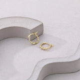 925 Sterling Silver Bead Hoop Earrings For Women Hypoallergenic Jewelry